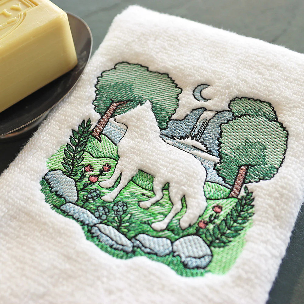 Woodland Wolf Silhouette (Embossed) - Image 6