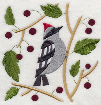 Woodpecker with Berries - Image 3