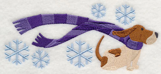 Wrapped Up in Winter Basset Hound - Image 4
