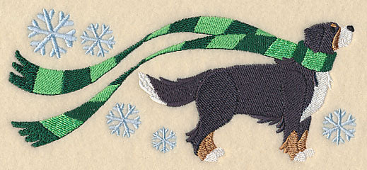 Wrapped Up In Winter Bernese Mountain Dog - Image 4
