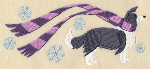 Wrapped Up In Winter Border Collie - Image 4