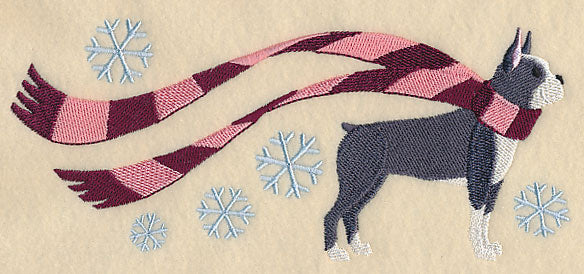 Wrapped Up In Winter Boston Terrier - Image 3