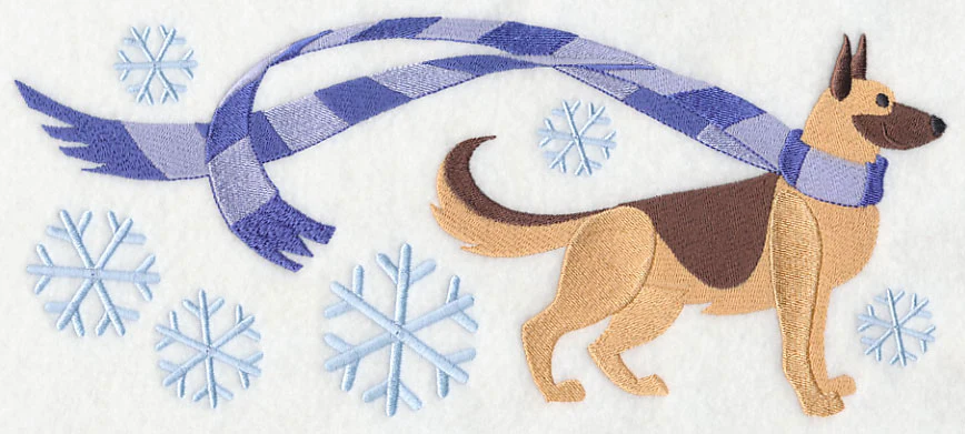 Wrapped Up in Winter German Shepherd - Image 5
