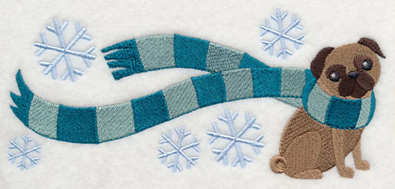 Wrapped Up in Winter Pug - Image 3