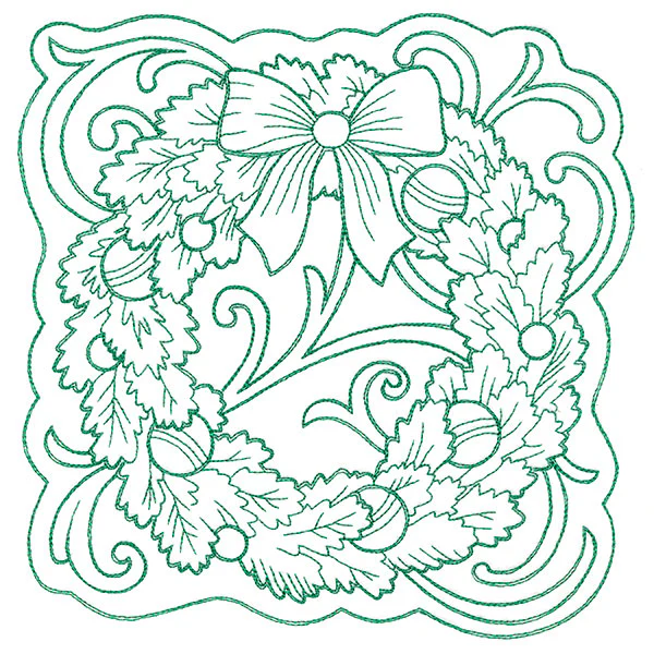 Wreath of Christmas Square