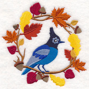 Wreathed in Autumn Blue Jay - Image 4