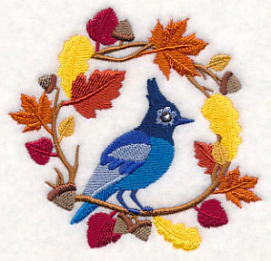 Wreathed in Autumn Blue Jay - Image 5