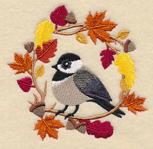 Wreathed in Autumn Chickadee - Image 5