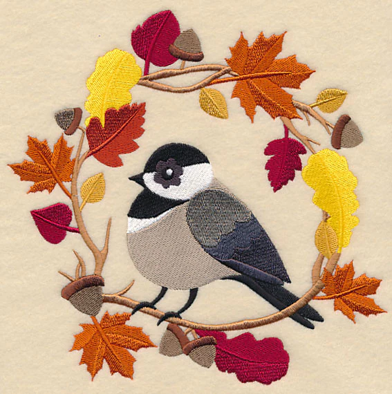 Wreathed in Autumn Chickadee - Image 6