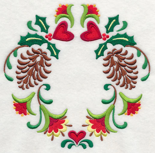 Wreathed in Christmas Pine Cones and Hearts - Image 2