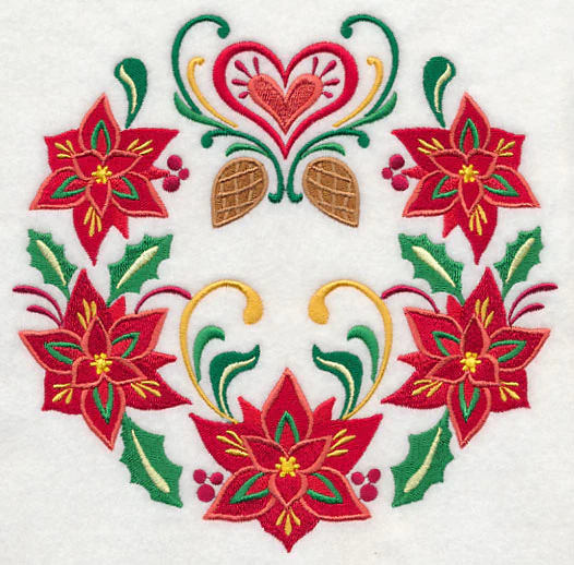 Wreathed in Christmas Poinsettias - Image 2
