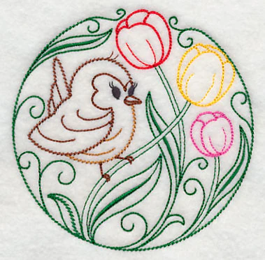 Wren and Tulips (Vintage) - Image 4