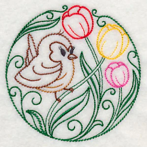 Wren and Tulips (Vintage) - Image 5