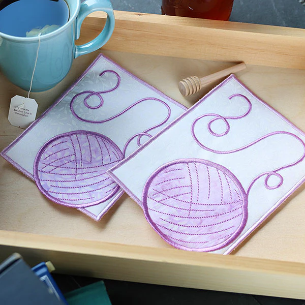 Yarn Ball Mug Rug (In-the-Hoop) - Image 8