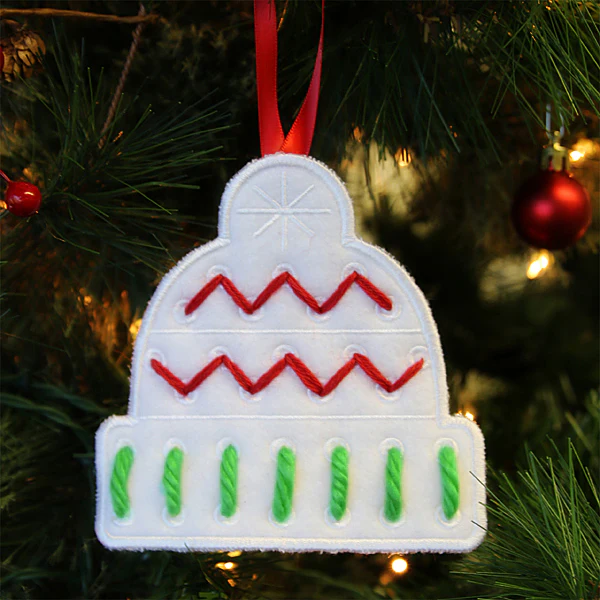 Yarn Stitch Ornament - Hat (In-the-Hoop) - Image 3