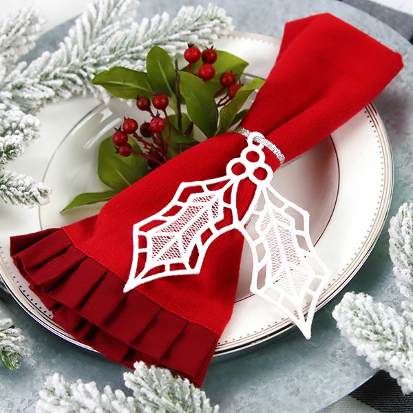 Yuletide Treasures - Holly (Lace) - Image 8