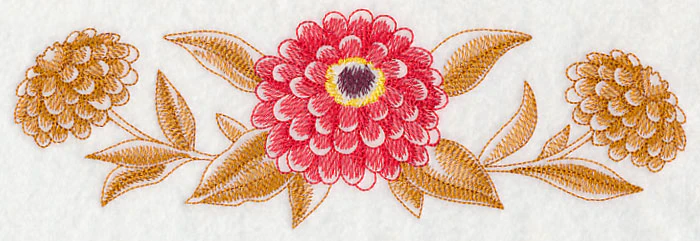 Zinnia Border (Toile) - Image 2