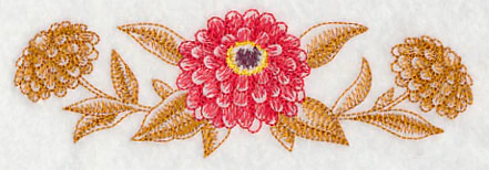 Zinnia Border (Toile) - Image 4
